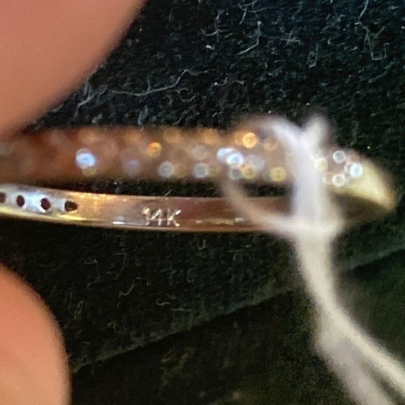 14k Dimond ring “round plate” very beautiful super modern and very stylish - Picture 4 of 4